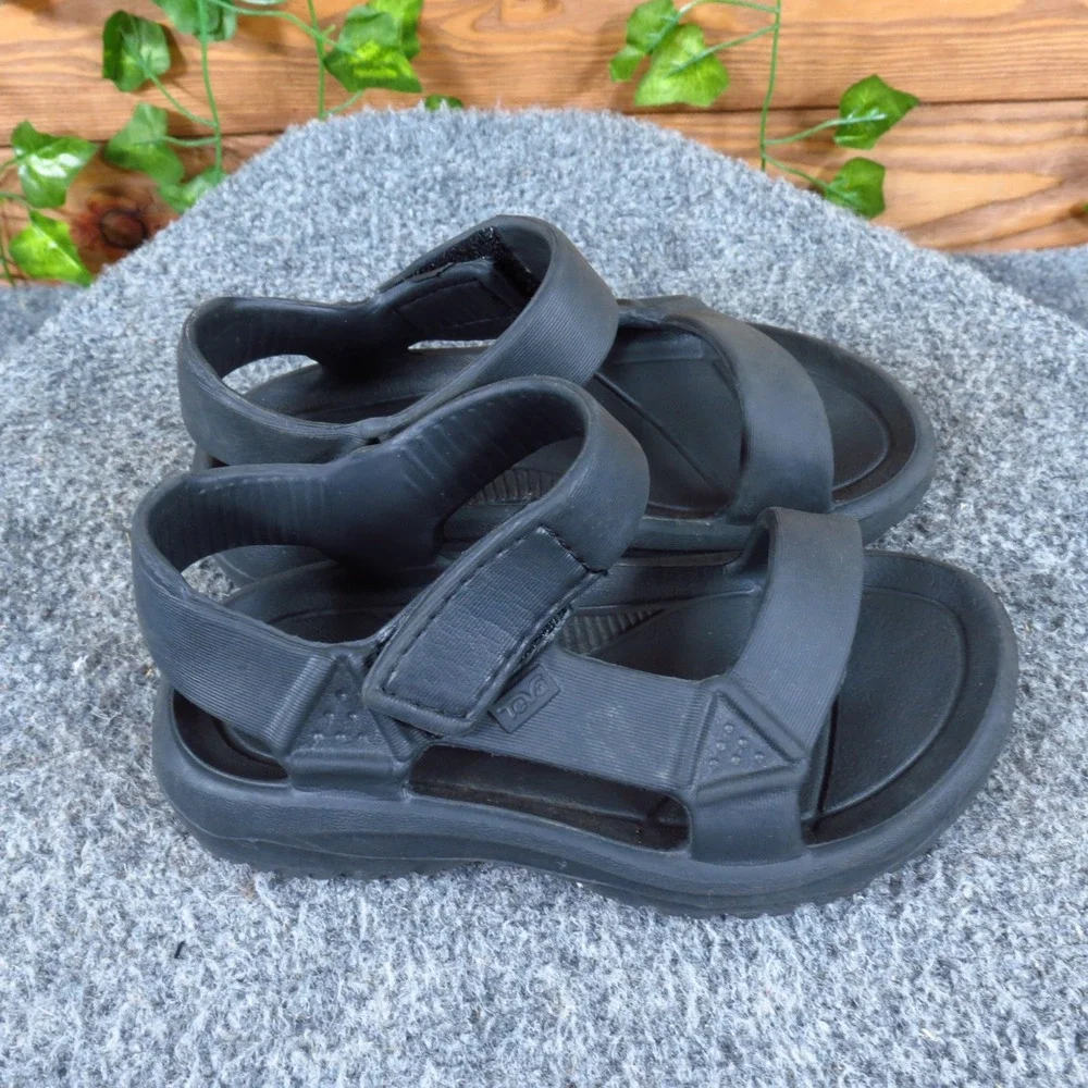 Teva Hurricane Drift Toddler Sport Sandals Size 10 Water Friendly Black EVA